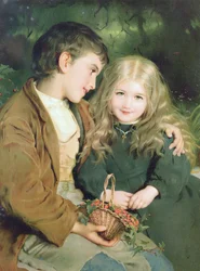 Pequeños Enamorados, de un Anuario de Pears, c.1880